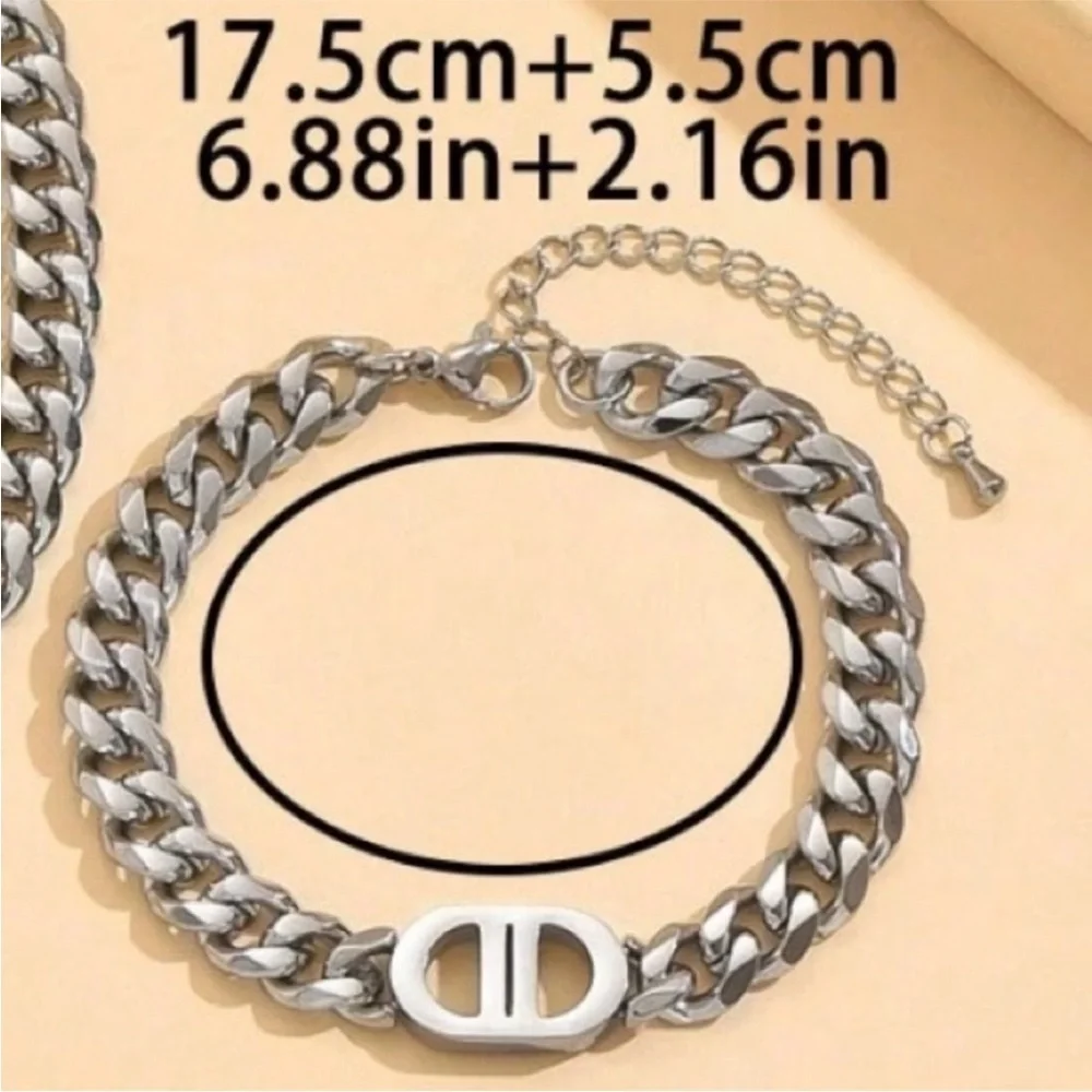 Silver Chunky Chain Bracelet